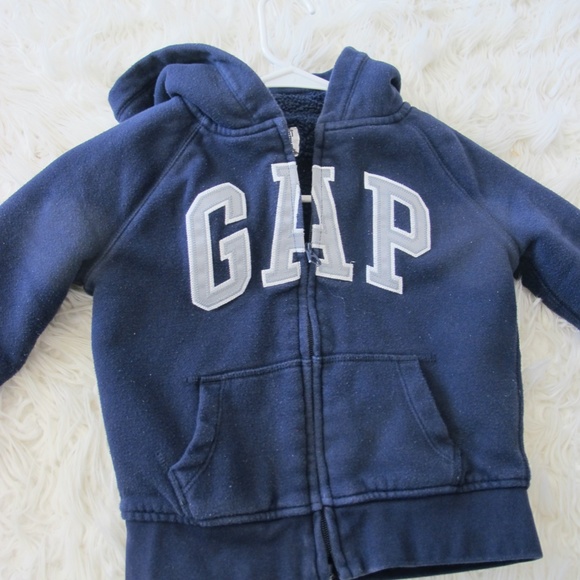 GAP Boy's Hoodie Zip Up Jacket Size XS GUC - Picture 3 of 4